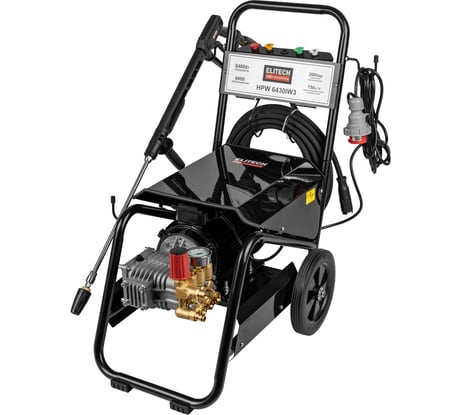 Мойка высокого давления Elitech HPW 6430IW3, 6,4 кВт, 300 бар, 900 л/ч, 380 В, HD 215873