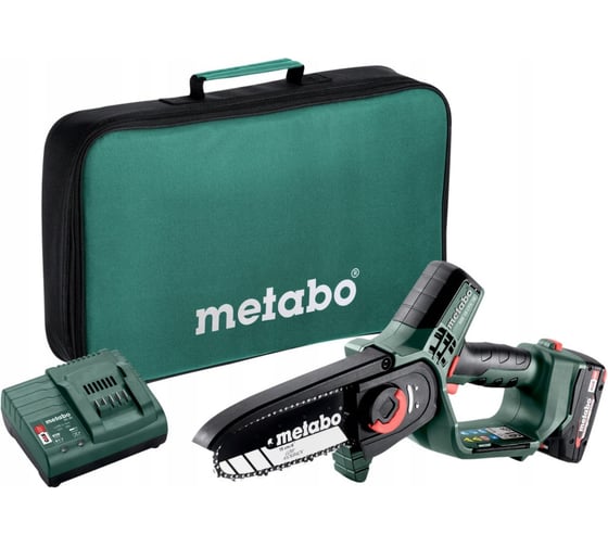 Цепная пила Metabo MS 18 LTX 15 с АКБ и ЗУ + тканевый кофр 600856500