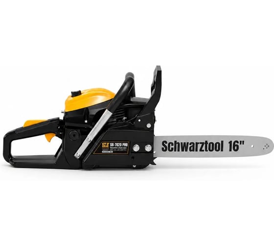 Бензопила Schwarztool 7 л/с SG-7020 PRO шина 20, цепь 0,325-1,5, 76 звеньев, 5 кВт, 52см³ 00-00003663