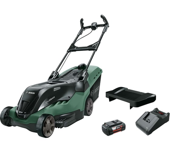 Аккумуляторная газонокосилка Bosch AdvancedRotak 36-690 4Ah+Multimulch 40 см 06008B9608