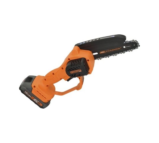 Пила цепная аккум. CARVER CHS 01B20A/1.5-1 (250Вт, 1/4-1,1-37зв, 6, 1АКБ 1,5Ач, в кор.) 01.030.00018