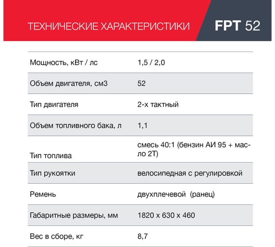 Бензотриммер FUBAG FPT 52 41048