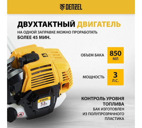 Бензиновый триммер Denzel DR-52S 96276