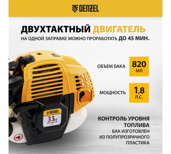 Бензиновый триммер Denzel DR-33 96271
