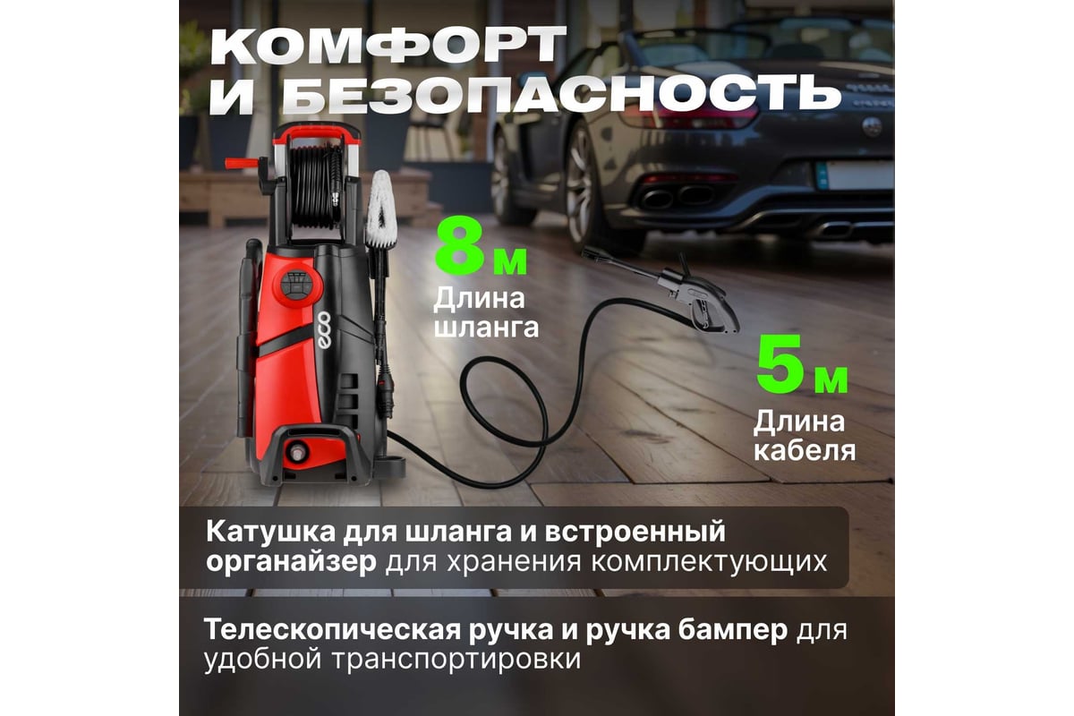 Мойка высокого давления ECO HPW1860RSD01 - выгодная цена, отзывы ...