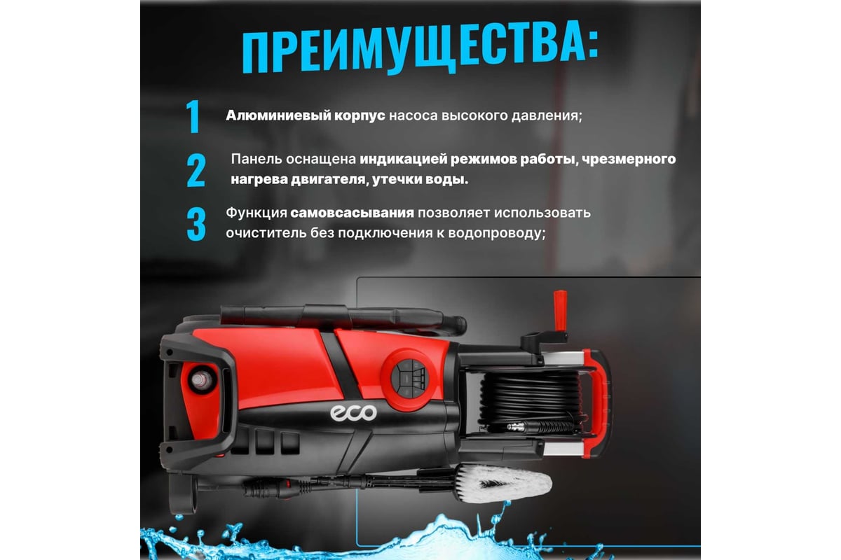 Мойка высокого давления ECO HPW1860RSD01 - выгодная цена, отзывы ...