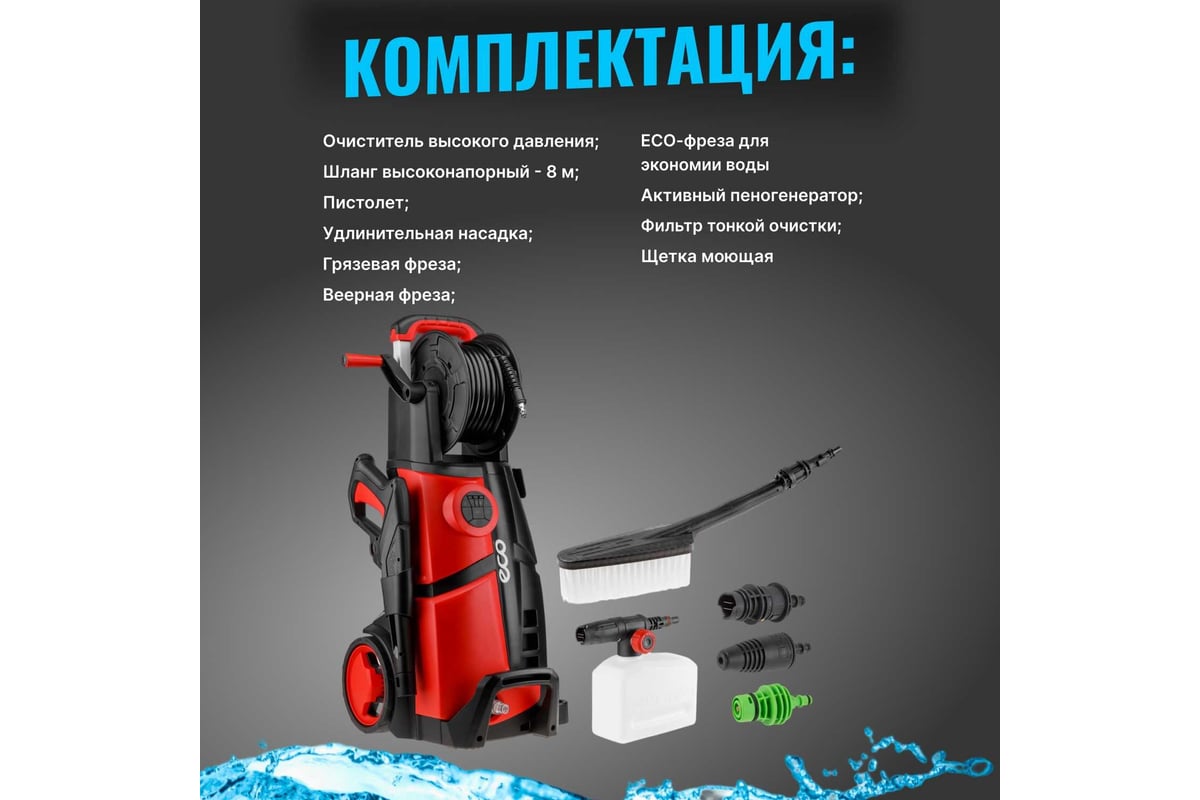 Мойка высокого давления ECO HPW1860RSD01 - выгодная цена, отзывы ...