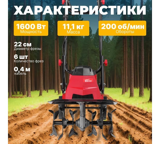 Электрический культиватор WORTEX RC401600021