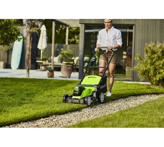 Аккумуляторная газонокосилка GreenWorks G24x2LM41 2х24 В 2512607