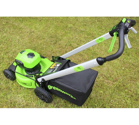 Самоходная бесщеточная аккумуляторная газонокосилка GreenWorks GD40LM48SP 40 В 2517407