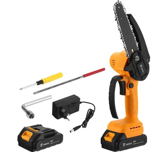 Цепная аккумуляторная пила DEKO DKCHS 20-6 20 В, 2x2 А*ч 063-4309