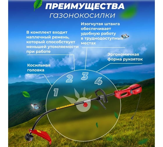 Электрический триммер WORTEX TE 3610-2 S 0311128