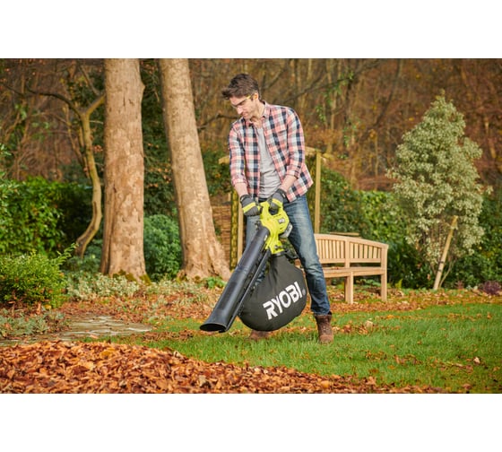 Бесщеточный садовый пылесос-воздуходувка Ryobi ONE+ 18В RY18BVXA-150 5133005666