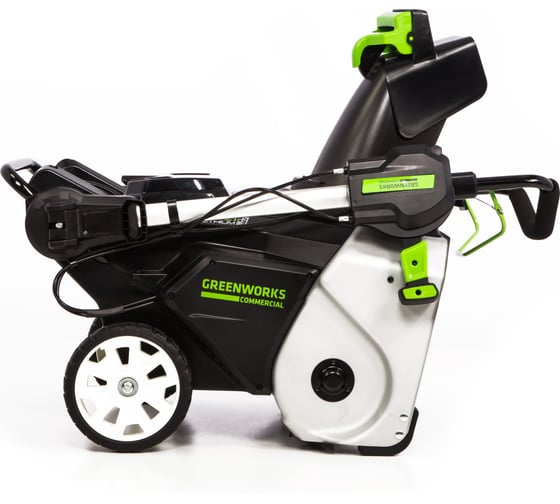 Аккумуляторный бесщеточный снегоуборщик GreenWorks 82V, 2 АКБ 2.5 А*ч и ЗУ 2602507UC
