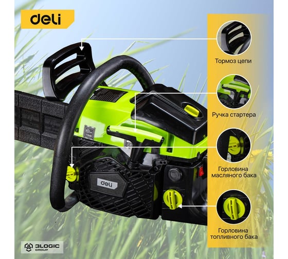 Цепная бензопила DELI dl585020 103028