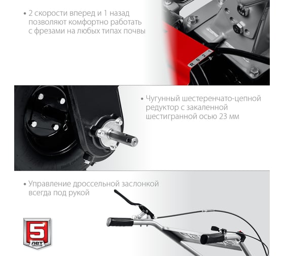 Бензиновый мотоблок ЗУБР 7 л.с., увеличенные колёса МТБ-300 У