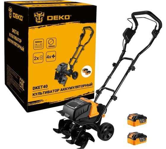 Аккумуляторный культиватор DEKO DKET40 2х4.0 Ач 065-1203 1