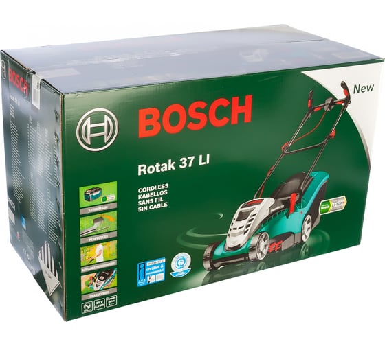 Аккумуляторная газонокосилка Bosch Rotak 37 Li Gen 4 0.600.8A4.400