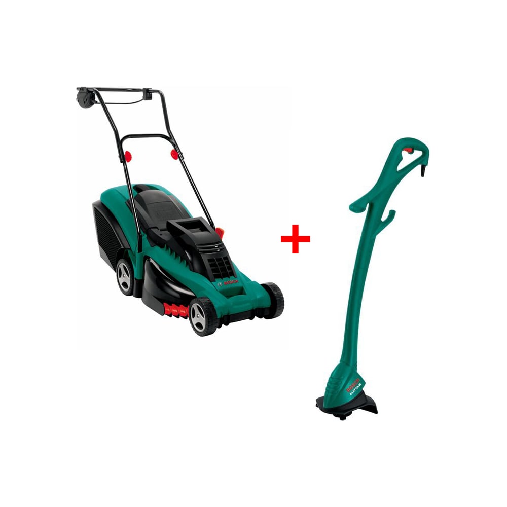 Набор электрическая газонокосилка Bosch Rotak 34 + триммер Bosch ART 23 ...