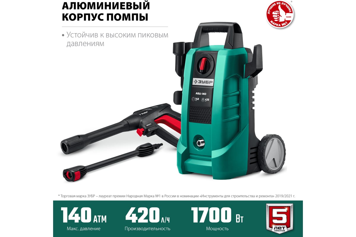 Мойка высокого давления ЗУБР АВД-140 - выгодная цена, отзывы ...