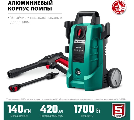Мойка высокого давления ЗУБР АВД-140