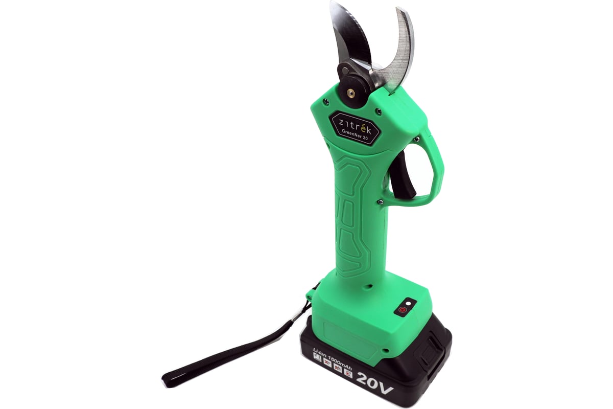 Аккумуляторный секатор Zitrek GreenNer 20 (20В, 1,5Ач Li-ion аккум. 2шт ...