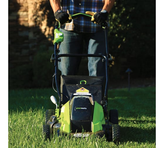 Аккумуляторная бесщеточная газонокосилка Greenworks GD40LM45 2500407