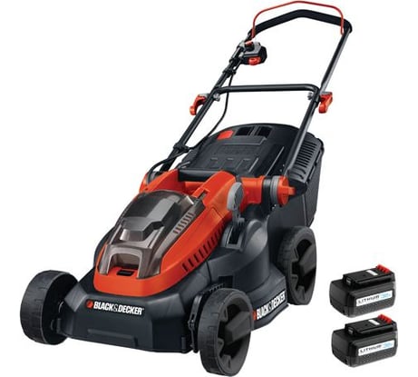 Аккумуляторная колесная газонокосилка Black+Decker CLM3820L2