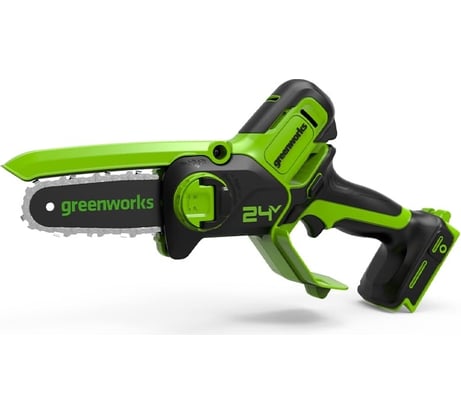 Цепная аккумуляторная мини пила GreenWorks 24V, 15 см, бесщеточная, без АКБ и ЗУ 2008707