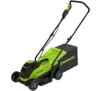 Аккумуляторная газонокосилка GreenWorks 24V, 33 см, бесщеточная, с 1хАКБ 2Ач и ЗУ 2516107UA