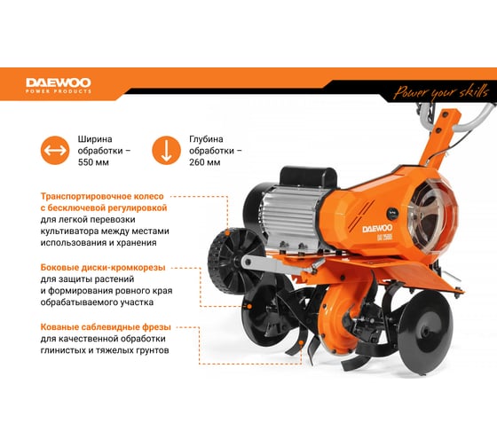 Электрический культиватор DAEWOO DAT 2500E