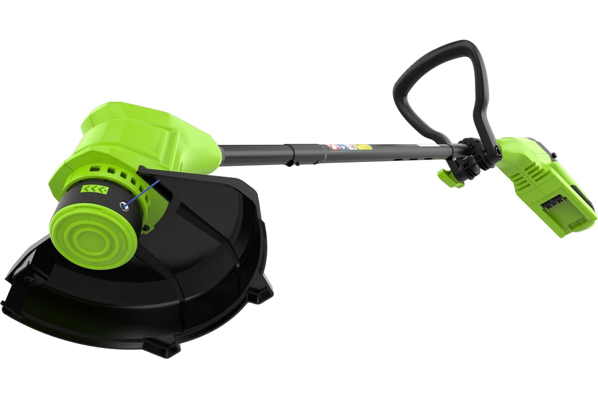 Аккумуляторный триммер GreenWorks 24V, 25 см, с 1хАКБ 2Ач и ЗУ ...