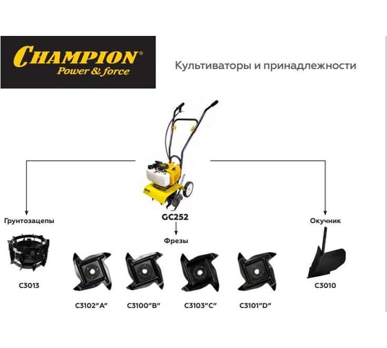 Мотокультиватор Champion GC252