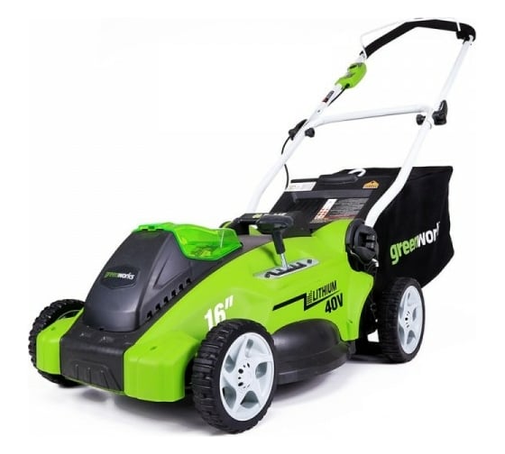 Аккумуляторная газонокосилка Greenworks G40LM40