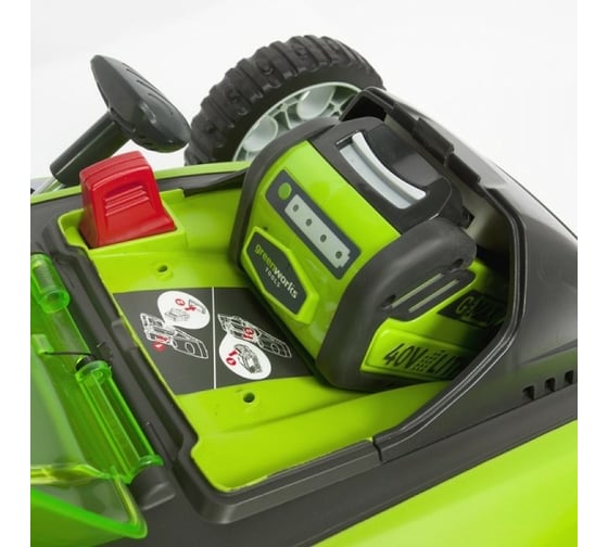 Аккумуляторная газонокосилка Greenworks G40LM40