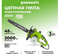 Электрическая цепная пила Greenworks GCS2046 20037