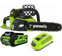 Аккумуляторная бесщеточная цепная пила Greenworks GD40CS40 20077UB