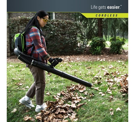 Аккумуляторный ранцевый бесщеточный воздуходув Greenworks GD60BPB 2402307