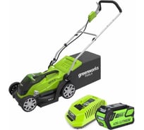 Аккумуляторная газонокосилка Greenworks G40LM41 2501907VB