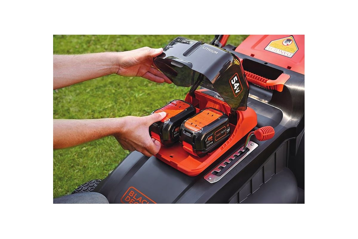 Аккумуляторная колесная газонокосилка 3-в-1 Black+Decker CLM5448PC2 ...