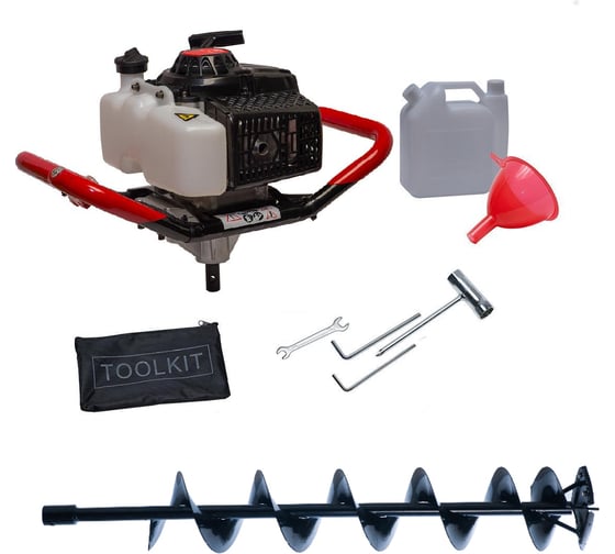 Ледобур для зимней рыбалки ADA GroundDrill-7 ICE FISHERMAN в комплекте со шнеком Ice Drill 150 (1000 мм)