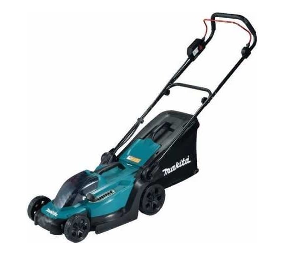 Аккумуляторная газонокосилка Makita LXT 18В, 450 Вт, ширина 33 см, травосборщик 30 л, 3 в 1, 8-ступенчатое центральное регулирование, 20-75 мм XPT DLM330Z