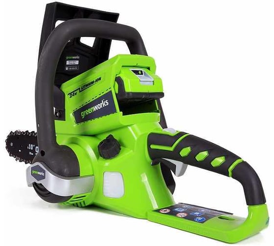 Аккумуляторная цепная пила Greenworks G24CS25K2 24V 2000007va