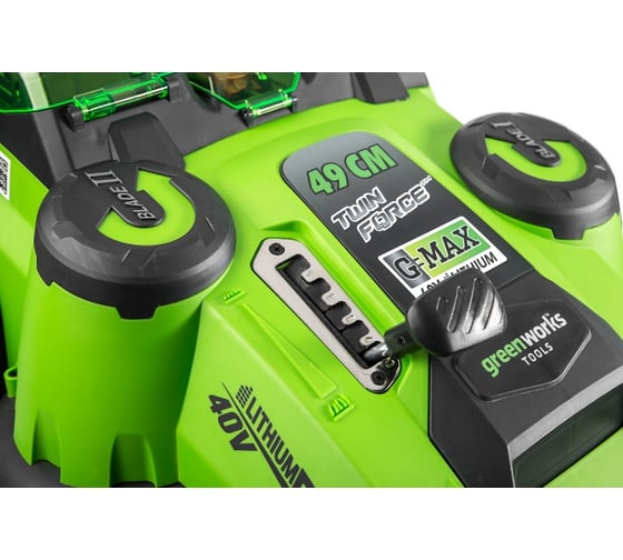 Аккумуляторная газонокосилка GreenWorks TwinForce G40LM49DBK3 40V 2500207UE