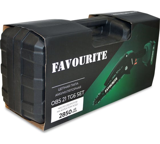 Цепная аккумуляторная пила FAVOURITE OBS 21 TG6 SET 21В, 2 Ач 150042216