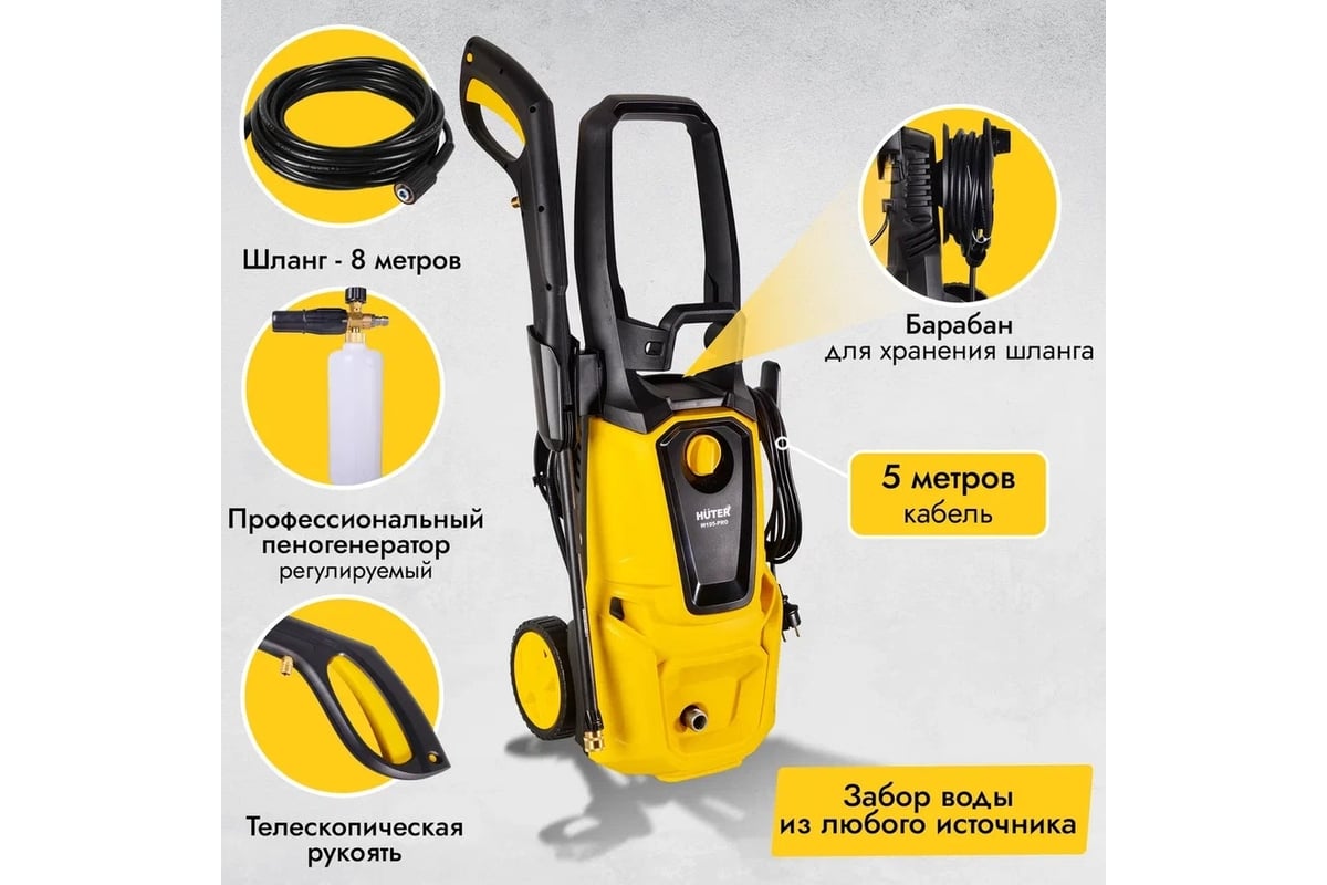 Мойка Huter W195-PRO 70/8/15 - выгодная цена, отзывы, характеристики, 3 ...