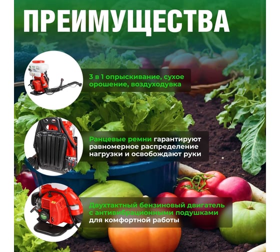 Ранцевый бензиновый опрыскиватель ECO PS-371 EC1567-3
