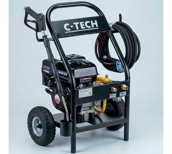 Бензиновая мойка высокого давления C-TECH 200 бар, до 600 л/ч, 4.8 кВт / 7 л.с. NC2010FT1BP