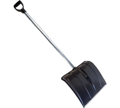 Пластиковая лопата ООО Агростройлидер №4 380x380мм с оцинкованной планкой с алюминиевым черенком и v-ручкой СНЕГ-01.08.31