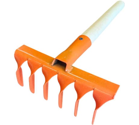 Витые грабли ООО ПК Тандем-АГРО ГВ-6 с деревянным черенком высшего сорта, L 370 мм, лист 2.0 мм 4670016431387